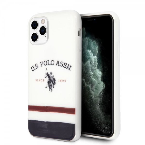U.S. Polo iPhone 11 Pro Kuori Tricolore Valkoinen