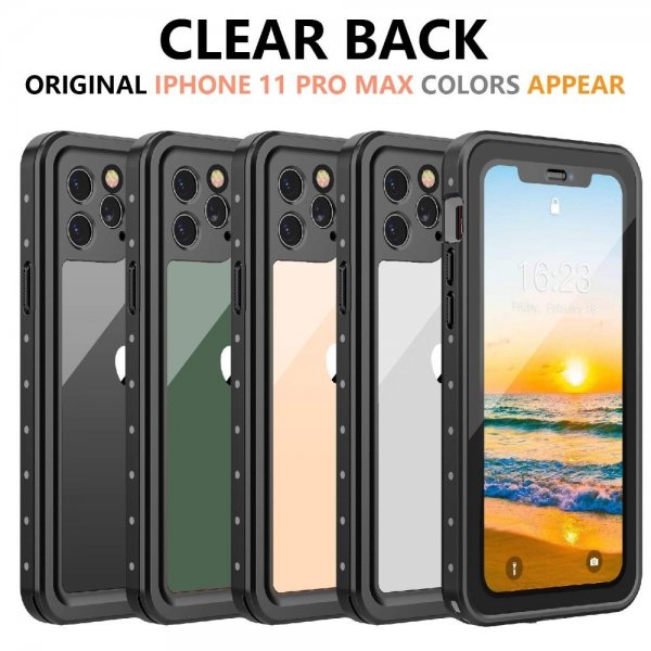 Redpepper iPhone 11 Pro -vedenkestävä IP68-suojakuori, musta