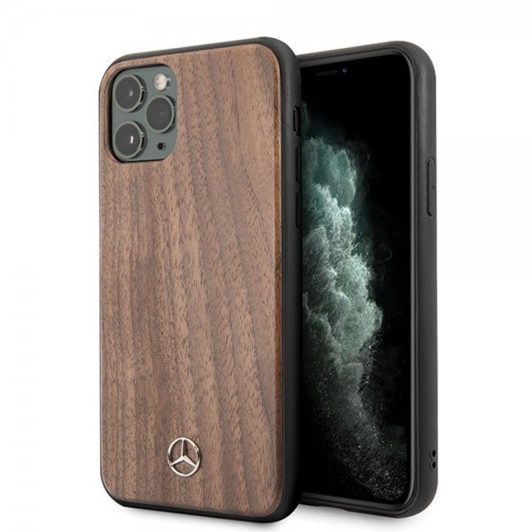 Mercedes Benz iPhone 11 Pro Kuori Wood Line Walnut