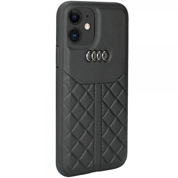 Audi iPhone 11 -suojakuori, aitoa nahkaa, musta