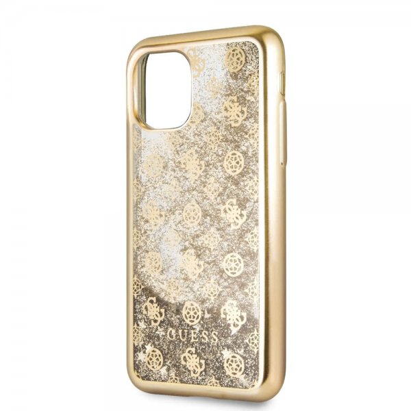 Guess iPhone 11 -suojakuori Glitter Cover, kulta