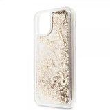 Guess iPhone 11 -suojakuori Glitter Hearts Kulta