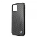 BMW iPhone 11 -kuori hiilikuitukuvioitu, musta