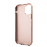 Guess iPhone 11 -suojakuori, nahkakuviointi, ruusukulta