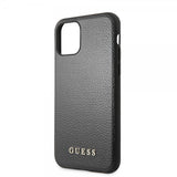 Guess iPhone 11 -suojakuori, nahkakuvioitu, musta