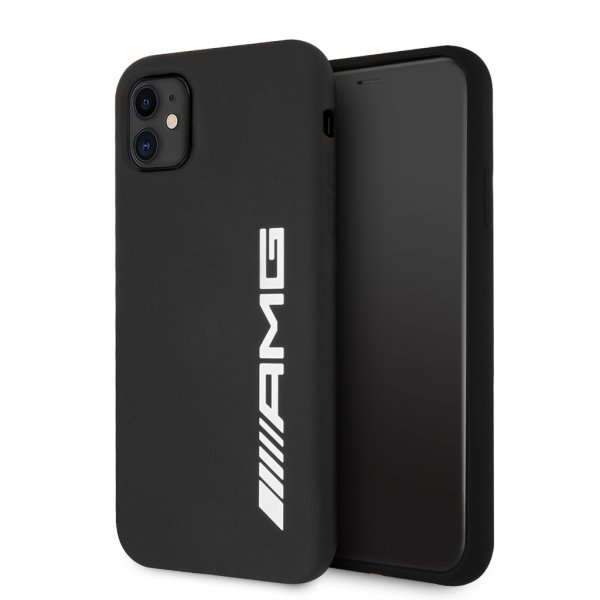AMG iPhone 11 -suojakuori, nestemäinen silikoni, musta