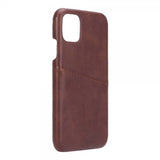 Onsala iPhone 11 -suojakuori, jossa korttipaikka, ruskea