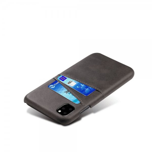 iPhone 11 -suojakuori, jossa kaksi korttipaikkaa, musta