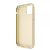 Guess iPhone 11 -suojakuori, Saffiano Cover, kulta