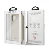 Guess iPhone 11 -suojakuori, Saffiano Cover, kulta