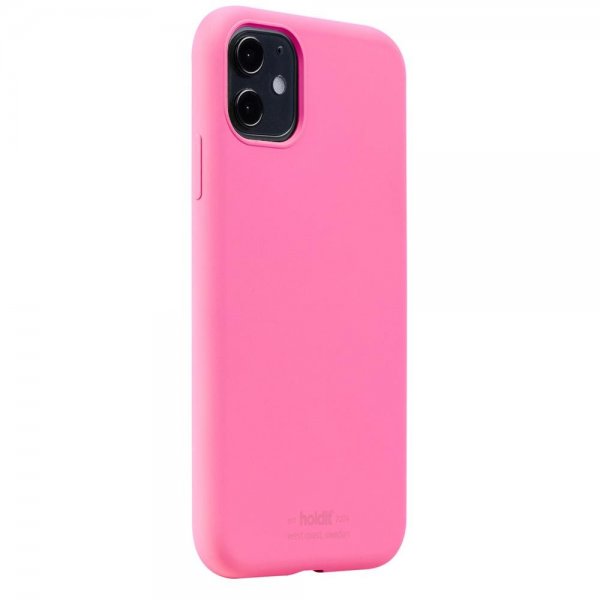 holdit iPhone 11 Silikonisuojakuori Bright Pink