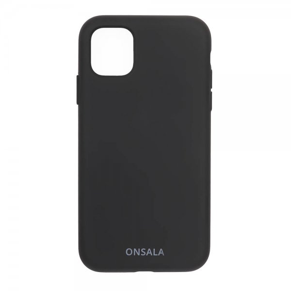 Onsala iPhone 11 -silikonikuori, musta