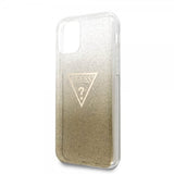 Guess iPhone 11 -suojakuori Solid Glitter Cover, kulta