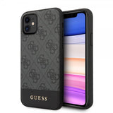 Guess iPhone 11 -suojakuori Stripe Cover Harmaa