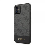 Guess iPhone 11 -suojakuori Stripe Cover Harmaa