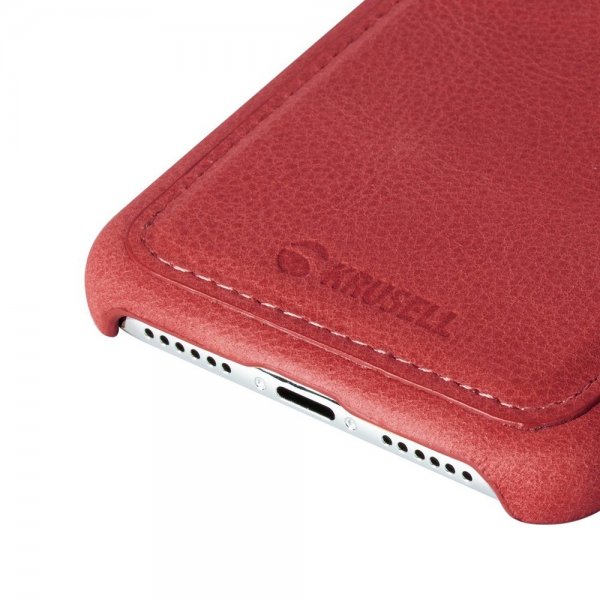 Krusell iPhone 11 -suojakuori Sunne CardCover Vintage Red