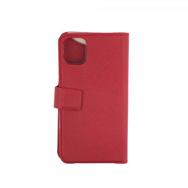 Onsala iPhone 12 Mini Suojakotelo Fashion Edition Irrotettava Kuori Saffiano Punainen