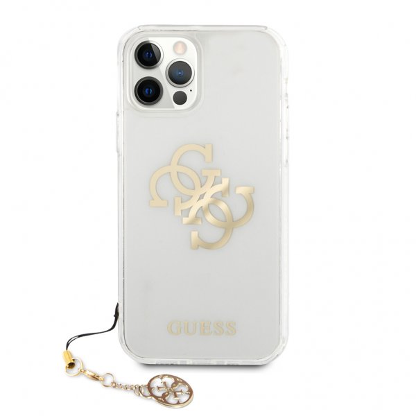 Guess iPhone 12/iPhone 12 Pro Kuori 4G Logo Kulta Kirkas