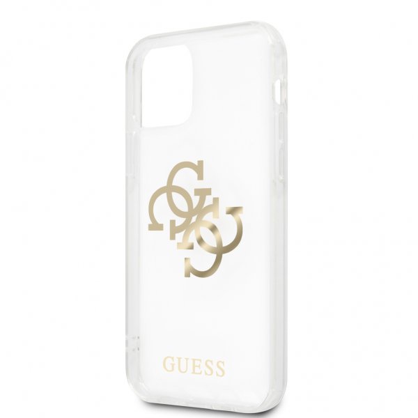 Guess iPhone 12/iPhone 12 Pro Kuori 4G Logo Kulta Kirkas