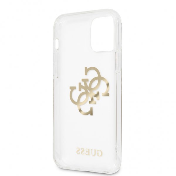Guess iPhone 12/iPhone 12 Pro Kuori 4G Logo Kulta Kirkas