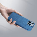 iPhone 12/iPhone 12 Pro Kuori Alcantara MagSafe Harmaa