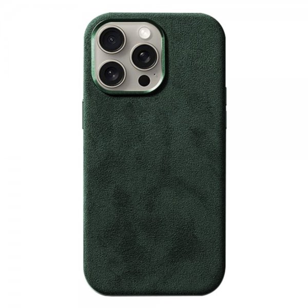 iPhone 12/iPhone 12 Pro Kuori Alcantara MagSafe Vihreä