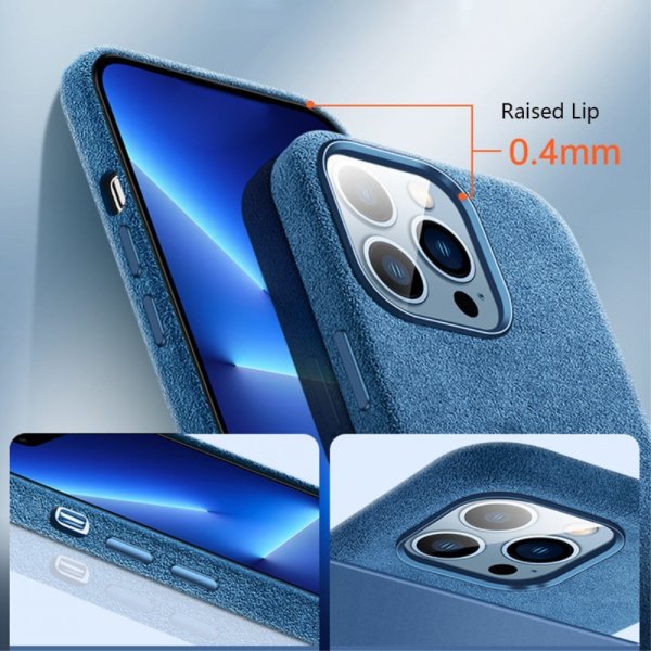 iPhone 12/iPhone 12 Pro Kuori Alcantara MagSafe Vihreä
