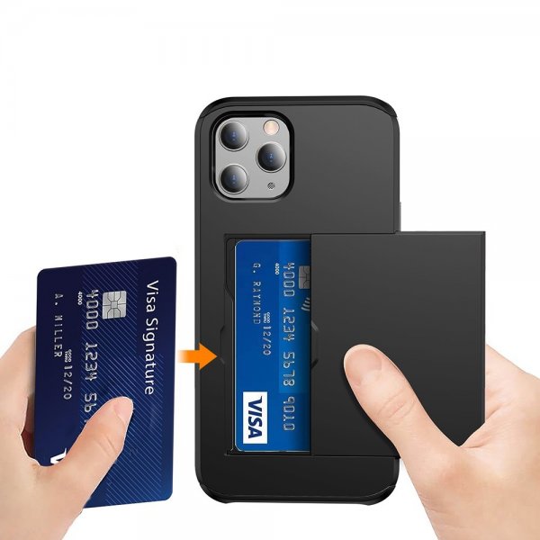 iPhone 12/iPhone 12 Pro Kuoret Card Slide Sininen