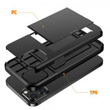 iPhone 12/iPhone 12 Pro Kuoret Card Slide Sininen