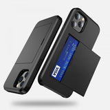 iPhone 12/iPhone 12 Pro Kuoret Card Slide Musta