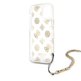Guess iPhone 12/iPhone 12 Pro Kuori Chain Peony Kulta