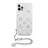 Guess iPhone 12/iPhone 12 Pro Suojakuori Chain Peony Silver