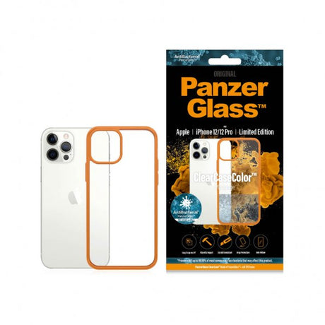 PanzerGlass iPhone 12/iPhone 12 Pro -suojakuori ClearCase Color PG Orange
