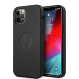 BMW iPhone 12/iPhone 12 Pro Kohokuvioitu Logo Suojakuori Musta