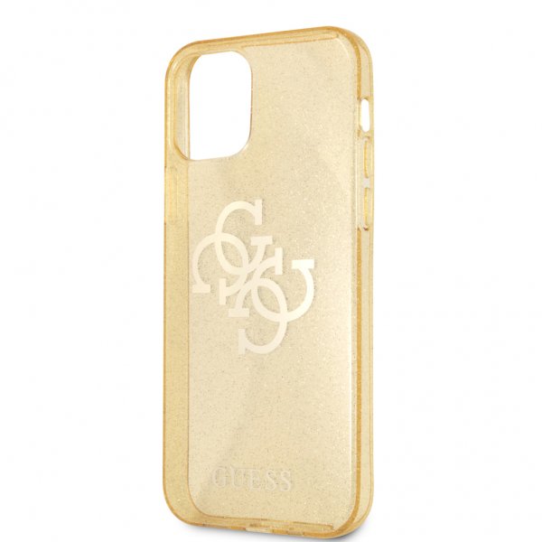Guess iPhone 12/iPhone 12 Pro Kuori Täysglitter Kulta