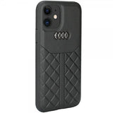 Audi iPhone 12/iPhone 12 Pro Kotelo, Aito Nahka, Musta