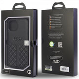 Audi iPhone 12/iPhone 12 Pro Kotelo, Aito Nahka, Musta