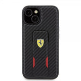 Ferrari iPhone 12/iPhone 12 Pro -suojakuori Grip Stand Function, musta