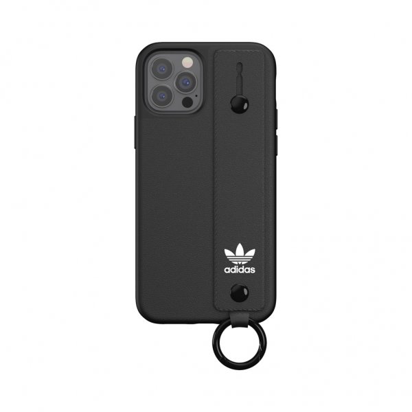 Adidas iPhone 12/iPhone 12 Pro Suojakuori Käsihihnalla, musta