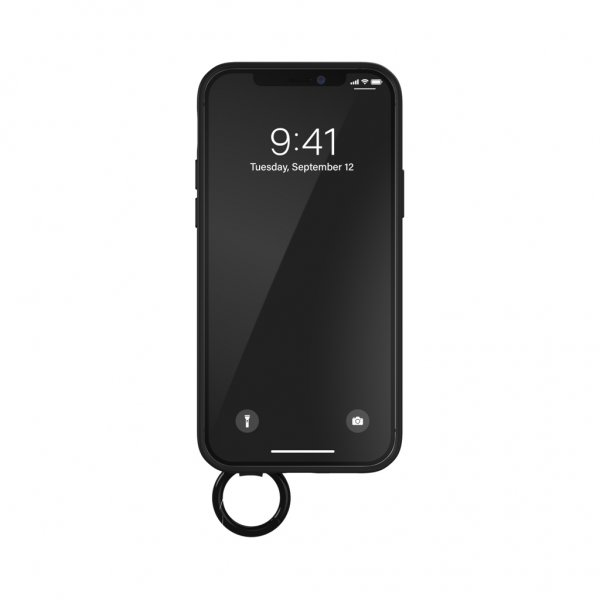 Adidas iPhone 12/iPhone 12 Pro Suojakuori Käsihihnalla, musta