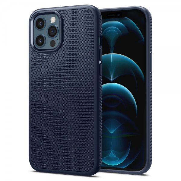 Spigen iPhone 12/iPhone 12 Pro Kuori Liquid Air Navy Blue
