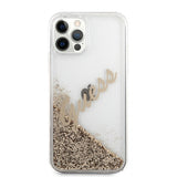 Guess iPhone 12/iPhone 12 Pro Kuori Liquid Glitter Vintage Gold