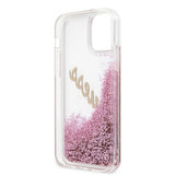 Guess iPhone 12/iPhone 12 Pro Kuori Liquid Glitter Vintage Rosa