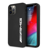 AMG iPhone 12/iPhone 12 Pro Kotelo Liquid Silicone Musta