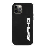 AMG iPhone 12/iPhone 12 Pro Kotelo Liquid Silicone Musta