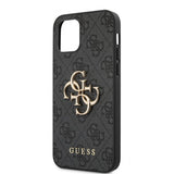 Guess iPhone 12/iPhone 12 Pro Kuori Metal Logo Harmaa