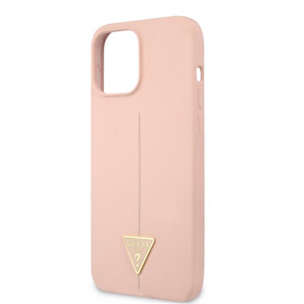 Guess iPhone 12/iPhone 12 Pro Suojakuori Metal Triangle Pinkki