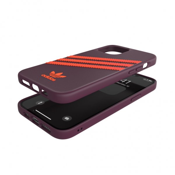 Adidas iPhone 12/iPhone 12 Pro Suojakuori Moulded Case PU Maroon/Solar Orange
