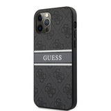 Guess iPhone 12/iPhone 12 Pro Kuoret Printed Stripe Harmaa