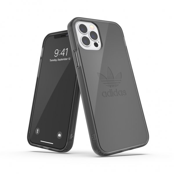 Adidas iPhone 12/iPhone 12 Pro Kuori Suojakuori Kirkas Kotelo Musta